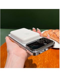 ZOOMEE Protective Window Glass Lens Camera Protection Slim Luxury Magnetic Magsafe Case Cover For iPhone 15 Pro Max 6.7 Inch Silver  - Image 3