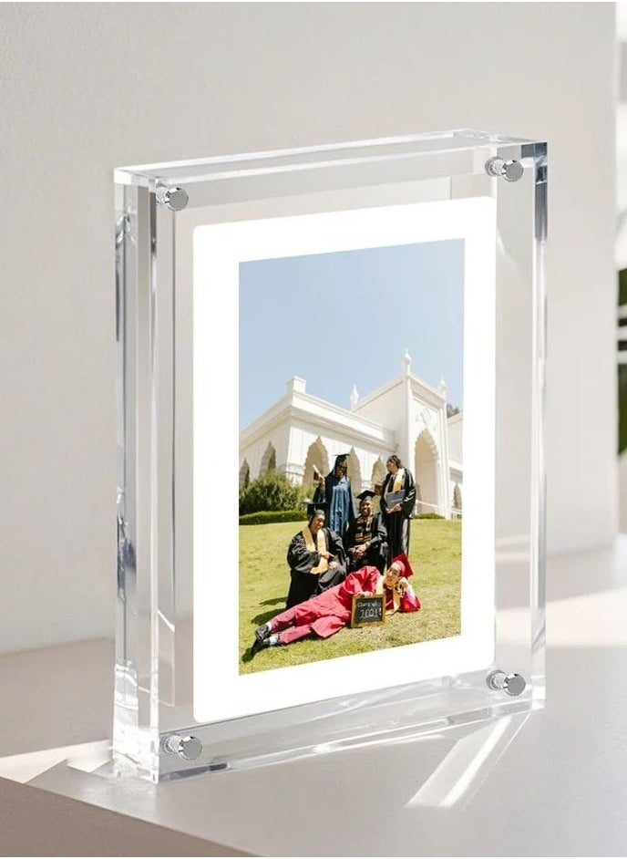 Generic - Acrylic Digital Frame - (10.1 Inch)Transparent Photo Frame Design Digital Photo Frame-IPS HD Screen Photo/Music/Video Playback - Image 1