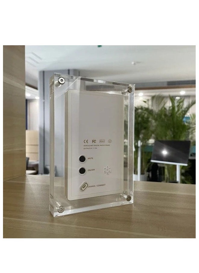 Generic - Acrylic Digital Frame - (10.1 Inch)Transparent Photo Frame Design Digital Photo Frame-IPS HD Screen Photo/Music/Video Playback - Image 1
