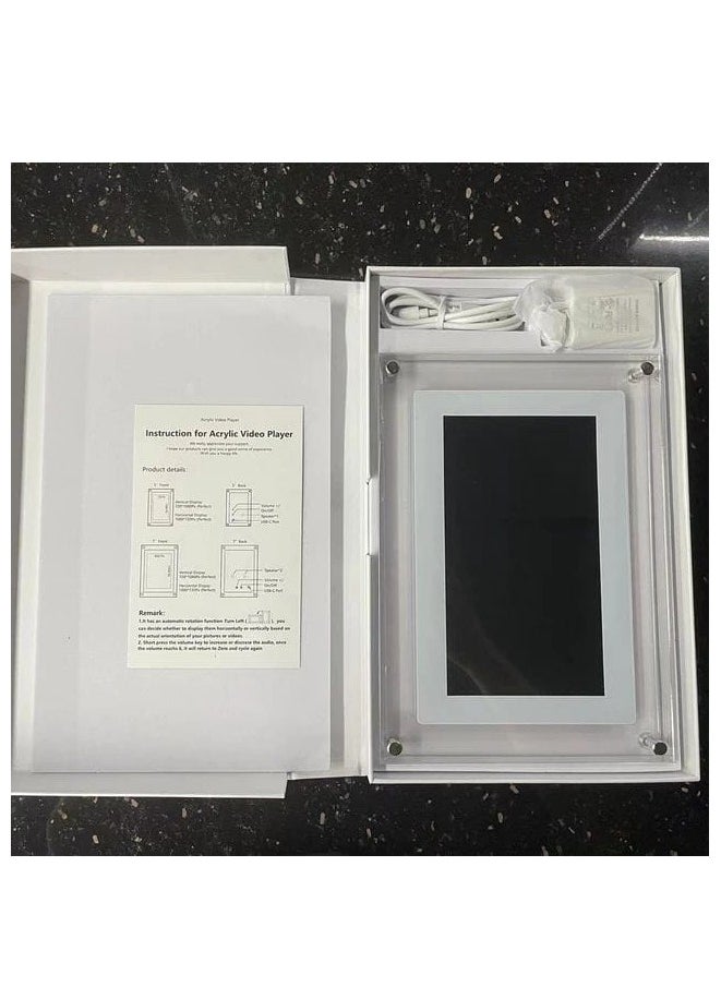 Generic - Acrylic Digital Frame - (10.1 Inch)Transparent Photo Frame Design Digital Photo Frame-IPS HD Screen Photo/Music/Video Playback - Image 1