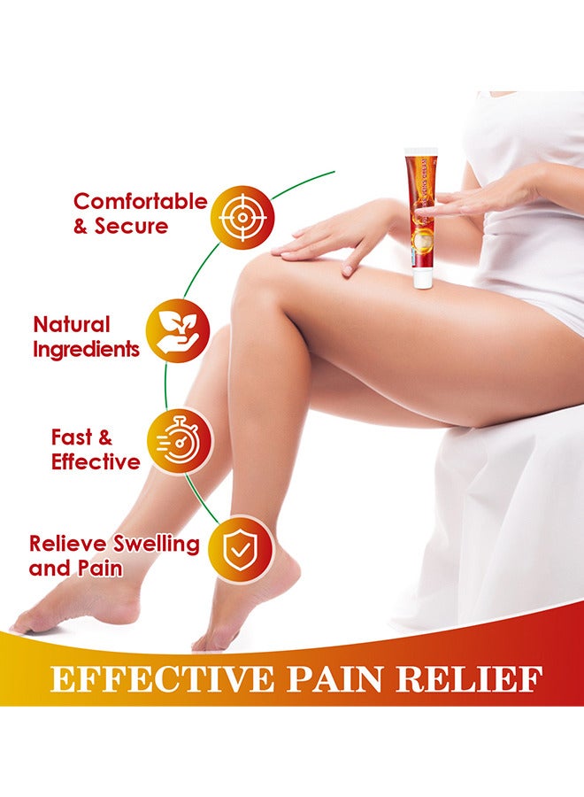 Sumifun Varicose Veins Cream 20G, Phlebitis Spider Pain Relief Balm, Relieve Swelling And Pain, Improve Blood Circulation, Venous Health Ointment, Soothes Tired Legs  - Image 3