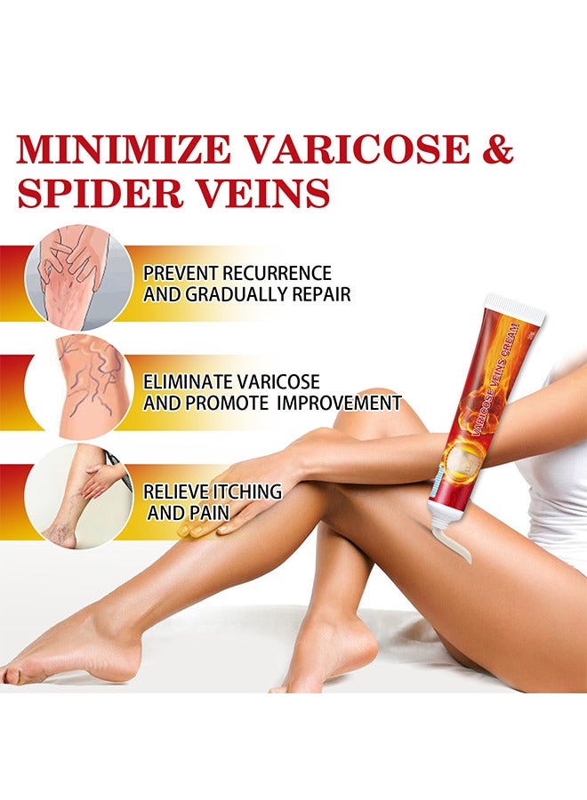 Sumifun Varicose Veins Cream 20G, Phlebitis Spider Pain Relief Balm, Relieve Swelling And Pain, Improve Blood Circulation, Venous Health Ointment, Soothes Tired Legs  - Image 4