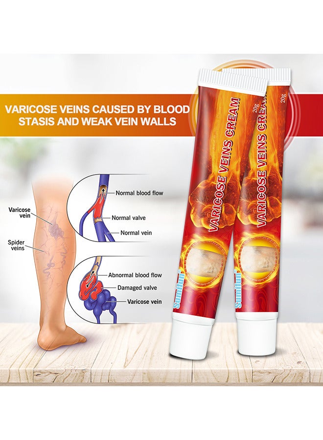 Sumifun Varicose Veins Cream 20G, Phlebitis Spider Pain Relief Balm, Relieve Swelling And Pain, Improve Blood Circulation, Venous Health Ointment, Soothes Tired Legs  - Image 5