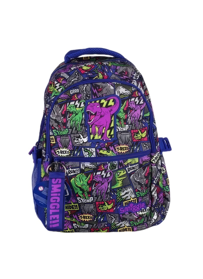 Smiggle Smiggle Cartoon Printed Boys and Girls Backpack Primary and Secondary School Students Backpack Outdoor Leisure Backpack 42*30cm 