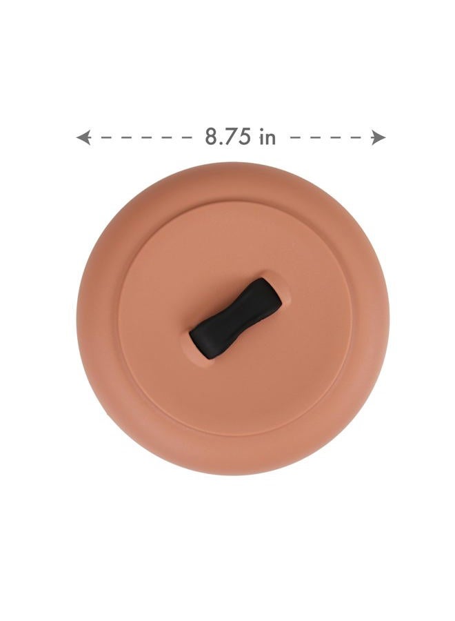 Dexas Tortilla Warmer 8.75 Inches, Microwavable Tortilla Warmer, Terra Cotta Color, Perfect for Warming Tortillas, Bread, Pancakes, Cornbread, Food Warmers, Durable Microwave Tortilla Warmer - Image 3