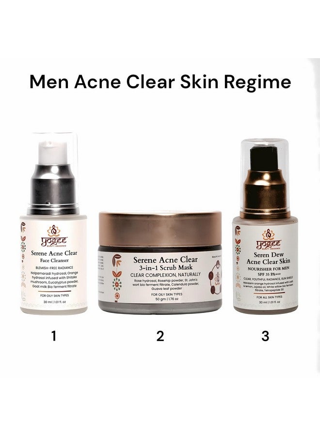 YOGEE Acne Clear Skin Nourisher, Lotion & Sunscreen for Men and Women | 30ml | 100% Natural Ayurvedic SPF 35 PA+++ Moisturizer Cream for All Skin Type, Wrinkle Reduction, Glowing Skin, Travel Size - Image 4