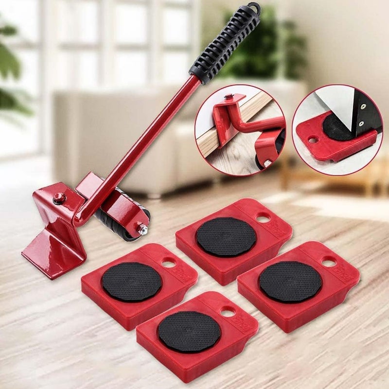 VDHJA Furniture Lifter Mover Tool Furniture Pads Furniture Moving Roller Wheel Set for Washing Machines FridgeSofa 360 Degree Rotatable Pads Adjustable Height for 150 KG Pack of 1 - Image 1