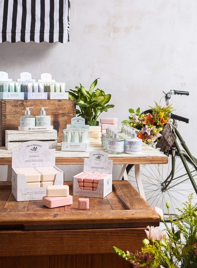 Pre De Provence مجموعة صابون اليد السائل، يهدئ وينعم أثناء التنظيف، غني بزبدة الشيا، فيتامين E والجلسرين، ناعم ومهدئ، 11 أونصة سائلة، ملح البحر - Image 3