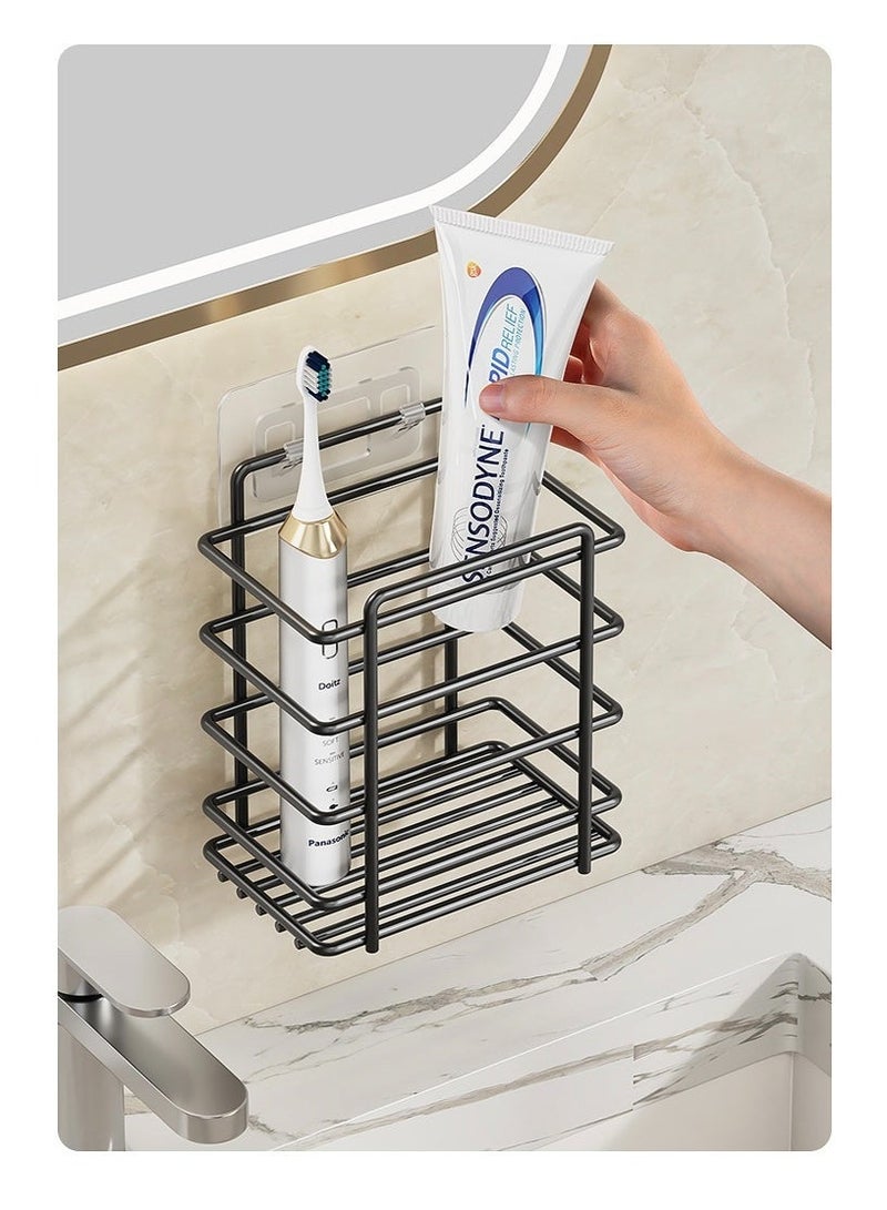 Bathroom Drill-free Triangle Basket Shelf Storage Rack Five-piece set，No-Drilling Shower Organizer, Shower Caddy Shelf,Easy to install（Black） - Image 5