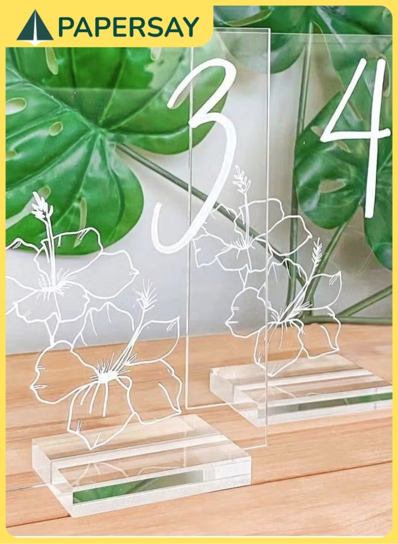  طائرة ورقية 10 قطع من حامل الأكريليك الشفاف، حامل علامة أكريليك 50 × 30 × 10 مم، حامل رقم الطاولة، حامل عرض البطاقات، مناسب لصور البطاقة البريدية وحفلات الزفاف والمناسبات المكتبية واجتماعات العمل - Image 4