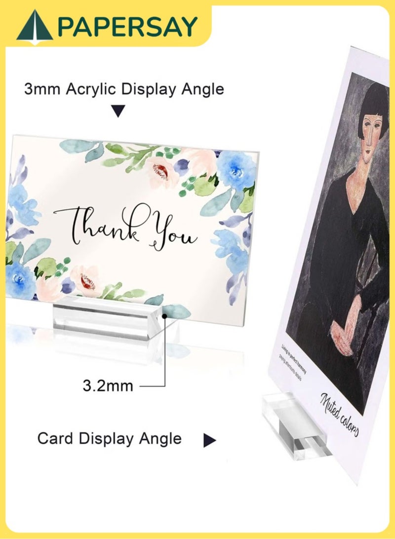  طائرة ورقية 10 قطع من حامل الأكريليك الشفاف، حامل علامة أكريليك 50 × 30 × 10 مم، حامل رقم الطاولة، حامل عرض البطاقات، مناسب لصور البطاقة البريدية وحفلات الزفاف والمناسبات المكتبية واجتماعات العمل - Image 3