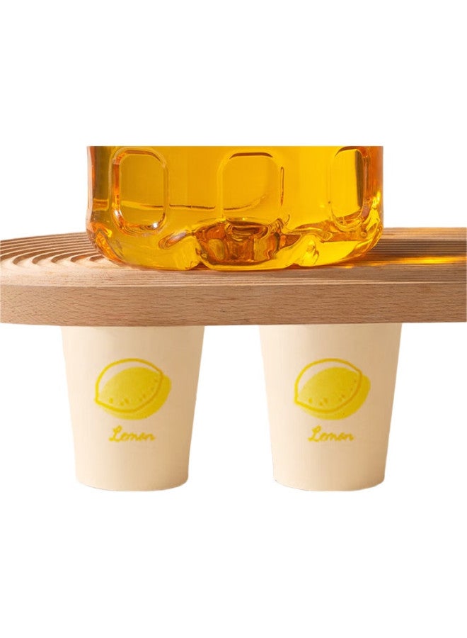 JD.com Jd Jingzao Disposable Paper Cups, Thickened Food-Grade Office Business Home Water Cups 230Ml [50 Pieces] - Image 1
