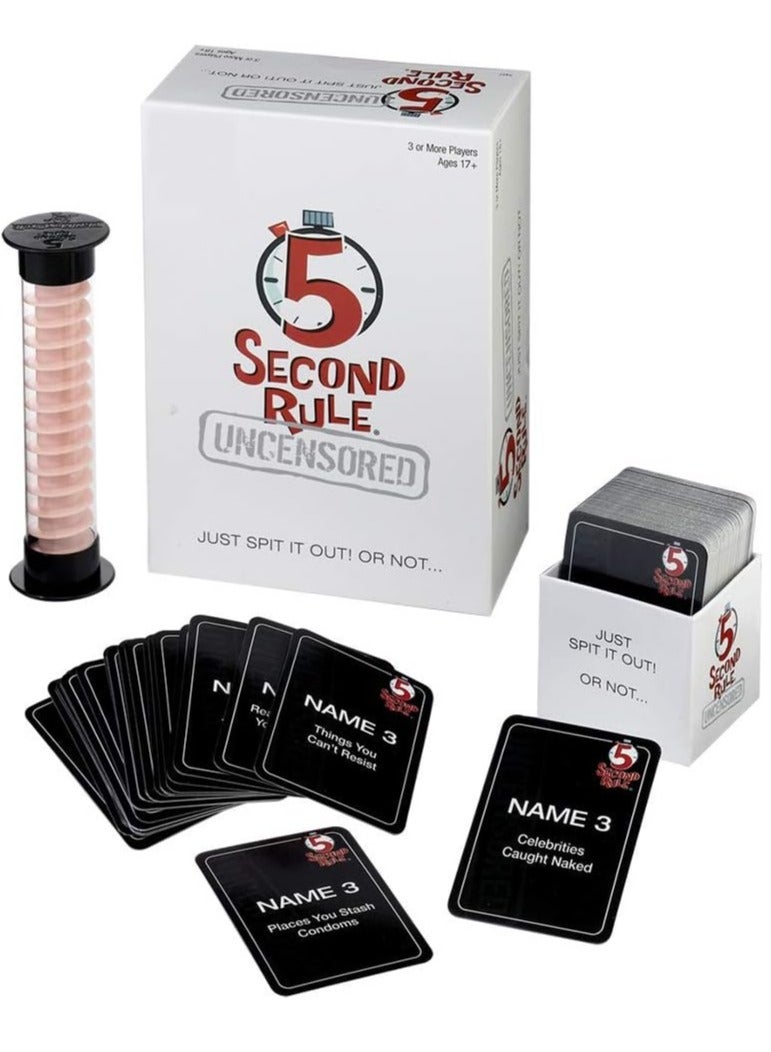 NYVIO 5 Second Rule Uncensored – Fast & Hilarious Adult Party Game – Bold Thinking Board Game – Age 17+ - Image 3