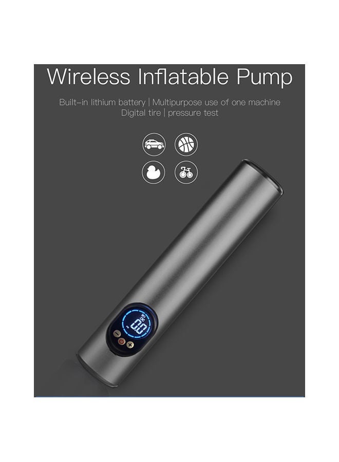 NIBEMINENT Mini Portable Inflator Hand Held Air Compressor Pump Grey 28.9x7x7.3cm - Image 2