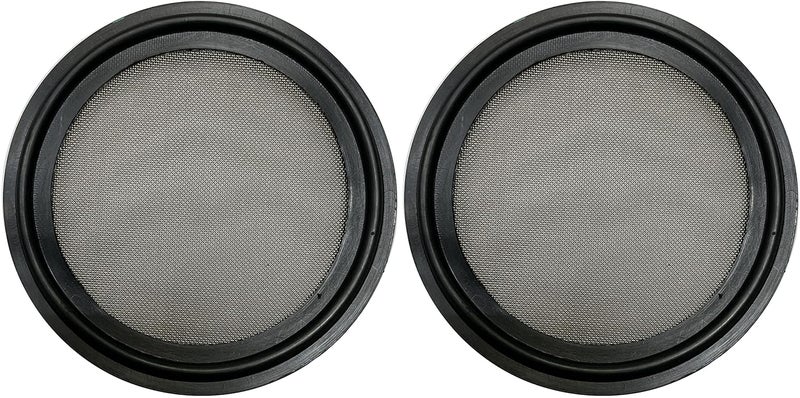DR.COMPONENT 2" Sanitary Tri-Clamp Gaskets (Pack of 2), Bonded Type Screen (#70 Mesh/ 210 μm) Gaskets, Black EPDM - Image 2