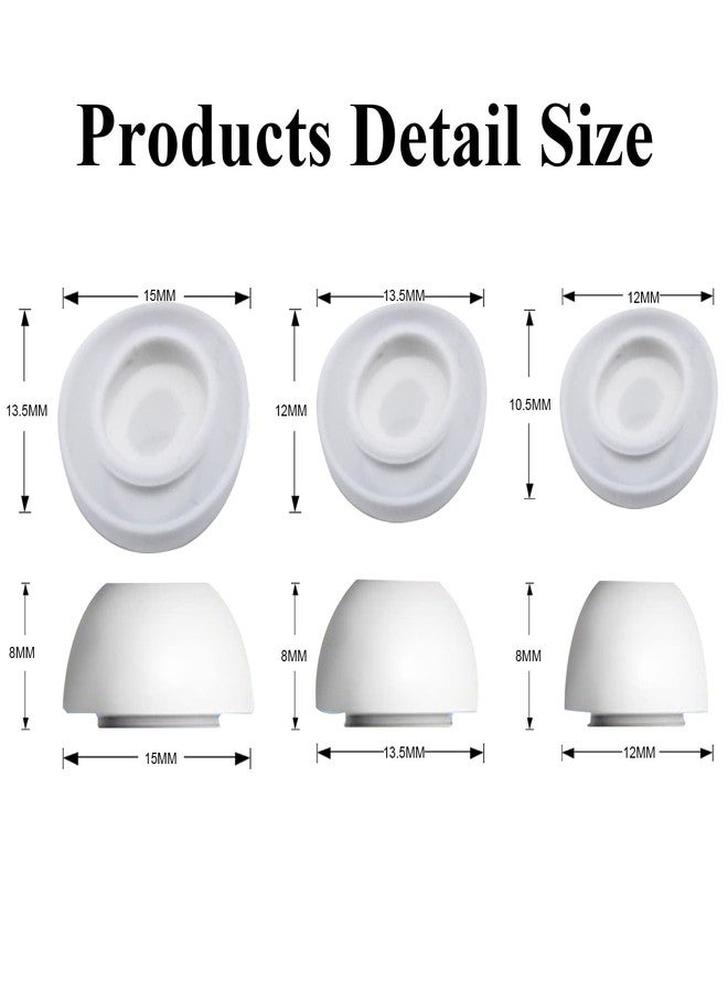 Adhiper 3 Pairs Ear Tips Replacement for Airpods Pro with Noise Reduction Hole & Built-in Dust Guard Screen, Soft Silicone Eartips for Airpods Pro & Airpods Pro 2nd Generation Bluetooth Earbuds (S/M/L) - Image 2