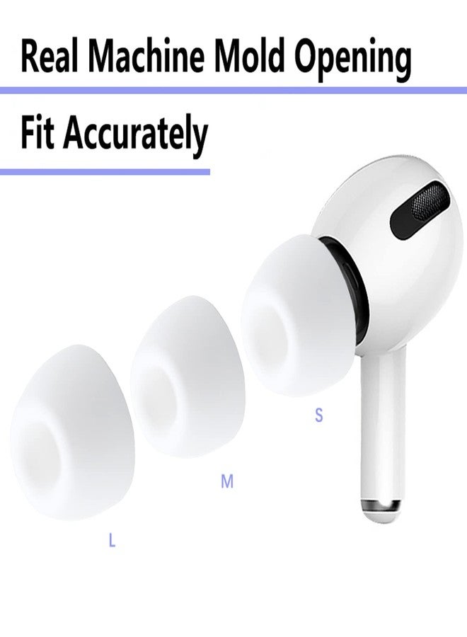 Adhiper 3 Pairs Ear Tips Replacement for Airpods Pro with Noise Reduction Hole & Built-in Dust Guard Screen, Soft Silicone Eartips for Airpods Pro & Airpods Pro 2nd Generation Bluetooth Earbuds (S/M/L) - Image 4