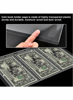 Y&D Paper Money Collection Supplies Pages, 12 Sheets Currency Collecting Book Album Sleeves, 36 Pocket Stamp Page Holders for Standard 9-Hole Coin Collector Binder, 3 Pockets/Sheet  - Image 5