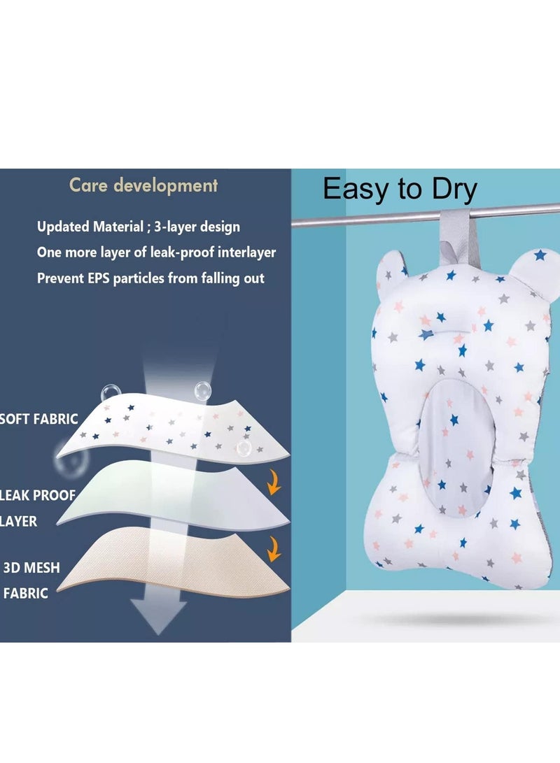 دوكو حوض استحمام محمول للأطفال مع وسادة للأطفال، حوض استحمام قابل للطي للأطفال الصغار، حوض استحمام قابل للطي للأطفال، حوض استحمام مضاد للانزلاق ومضاد للانزلاق للأطفال حديثي الولادة | منظمات الحمام، من سن - Image 3