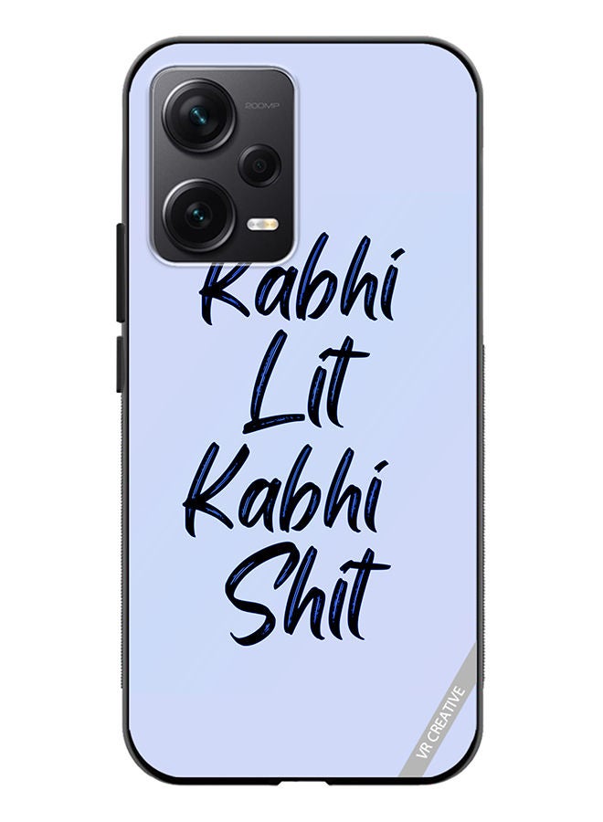 VR CREATIVE Protective Case Cover For Xiaomi Redmi Note 12 Discovery Kabhi Lit Kabhi Shit Hindi Quots Design Multicolour - Image 1