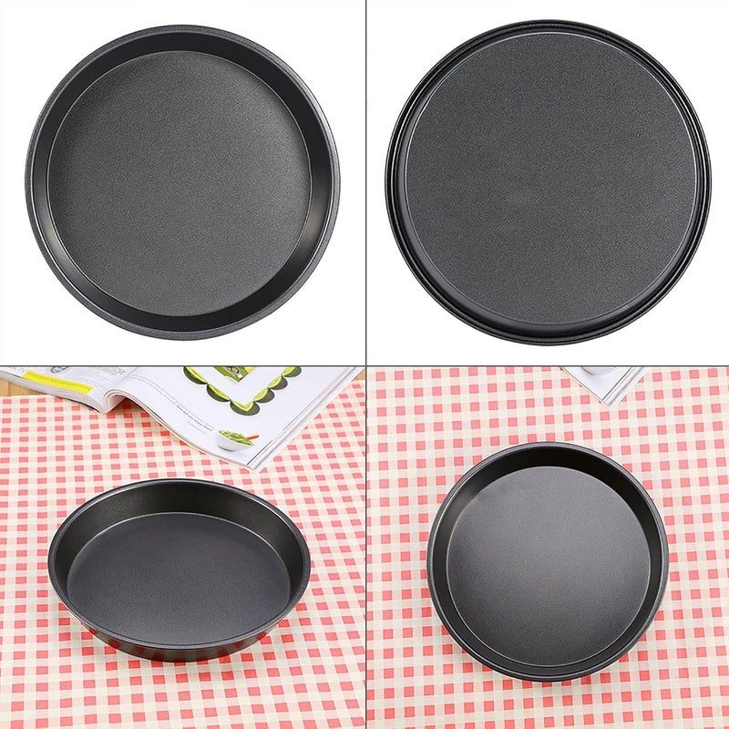 Deep Dish Pizza Pan, 9 Inch Carbon Steel Cookware, Nonstick Oven Tray, Ideal for Pies and Cakes, Microwave Safe - Image 3