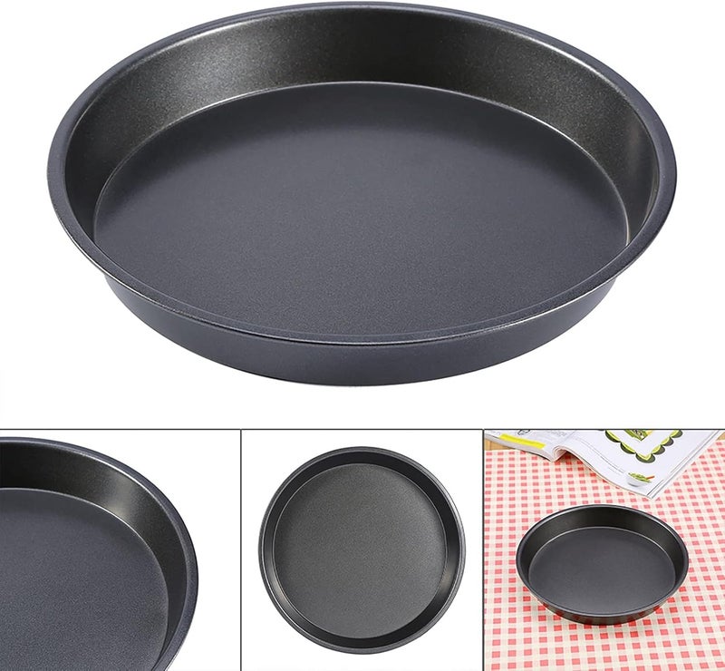 Deep Dish Pizza Pan, 9 Inch Carbon Steel Cookware, Nonstick Oven Tray, Ideal for Pies and Cakes, Microwave Safe - Image 4