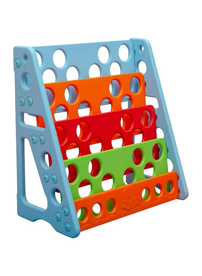King Kids Children's Bookshelf, 80 x 80 x 41 cm, Multi-colour Storage Organizer, PE Material - Image 1