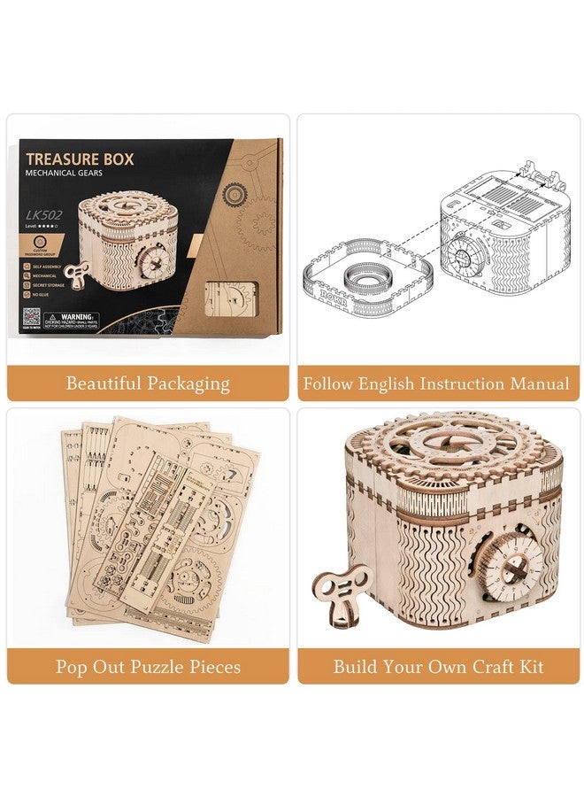 Robotime 3D Wooden Puzzles For Adults Treasure Box 3D Puzzle Mechanical Ring Box Gift Choice Hobbies For Brain Teasers Enthusiasts - Image 2