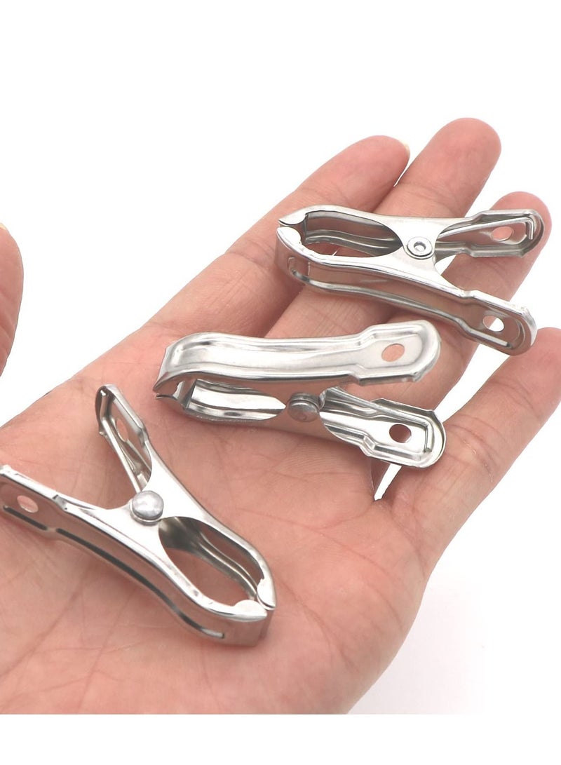 KASTWAVE "Greenhouse Clips, 30 Pcs Stainless Steel Garden Clips, Strong Grip Heavy Duty Clips for Fixing Shade Cloth or Plant Cover on Garden Hoops Greenhouse Hoops "  - Image 4