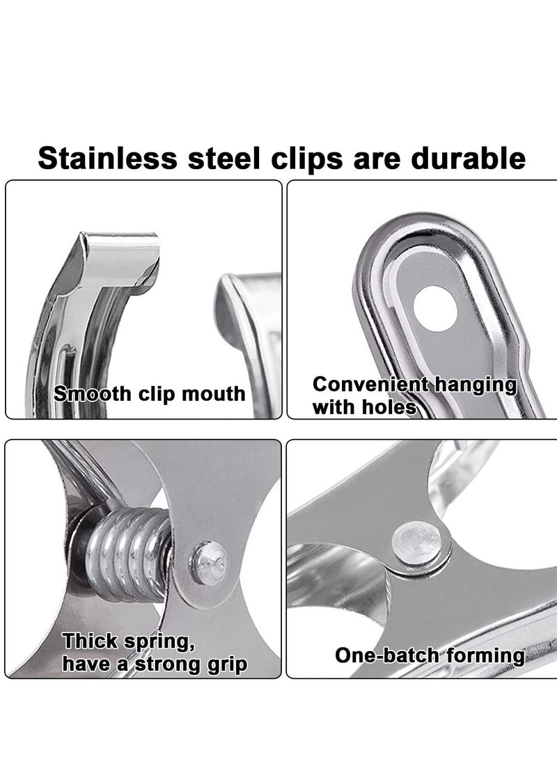 KASTWAVE "Greenhouse Clips, 30 Pcs Stainless Steel Garden Clips, Strong Grip Heavy Duty Clips for Fixing Shade Cloth or Plant Cover on Garden Hoops Greenhouse Hoops "  - Image 5