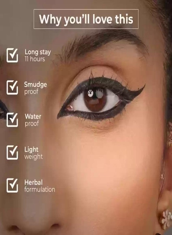 EVE-N Matte Finish, Bold Black, Smudge Proof, Water Proof, Twist Up Format, One Swipe Application Pack Of 12 (3.2g *12) - Image 2