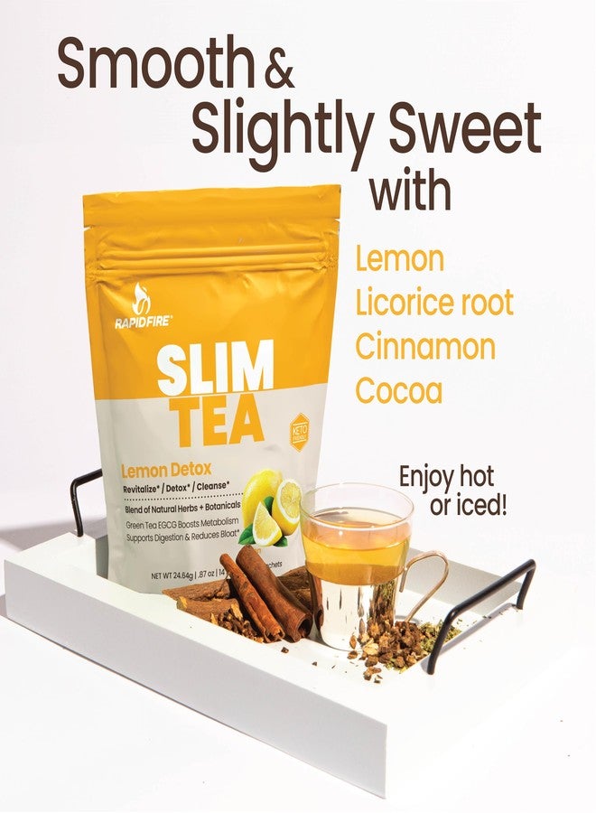 Rapid Fire Slim Tea 14 Day Herbal Teatox, Blend of Natural Herbs and Botanicals, Supports Healthy Weight Management, Supports Metabolism, Delicious Lemon Flavor, 14 Servings - Image 2