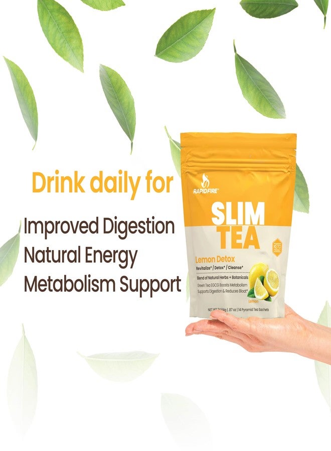 Rapid Fire Slim Tea 14 Day Herbal Teatox, Blend of Natural Herbs and Botanicals, Supports Healthy Weight Management, Supports Metabolism, Delicious Lemon Flavor, 14 Servings - Image 4