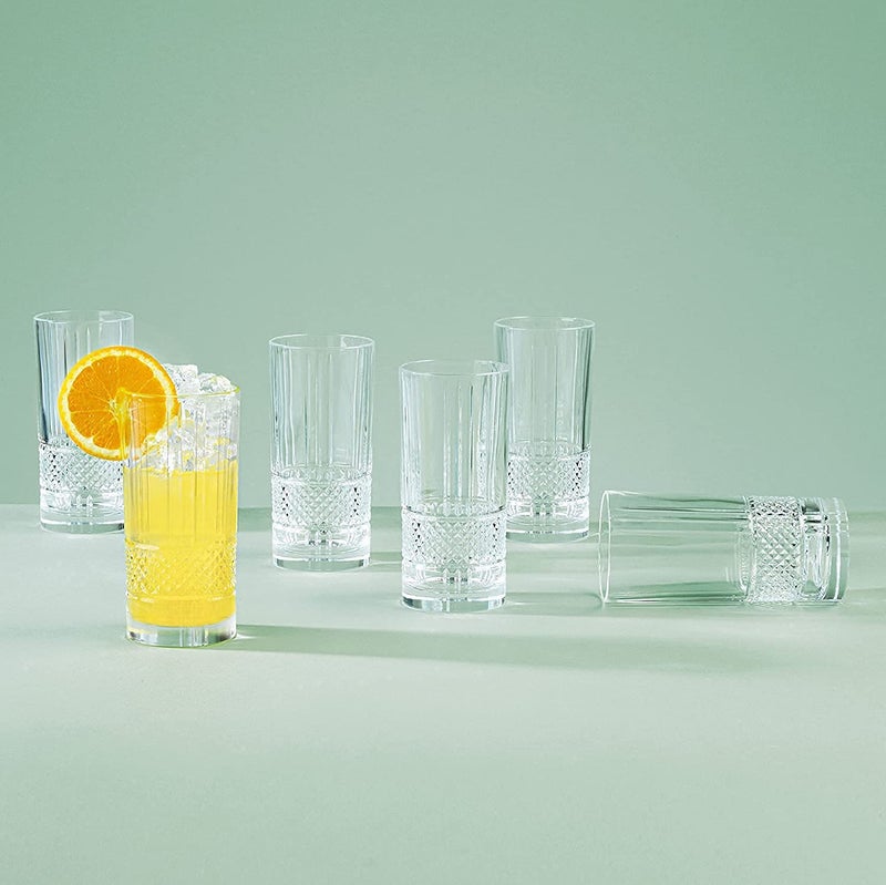 Air Son Highball Drinking Glasses Set of 6 Lead Free Crystal Beautiful Designed Tumblers for Water Juice Wine Beer and Cocktails 260 ML - Image 3