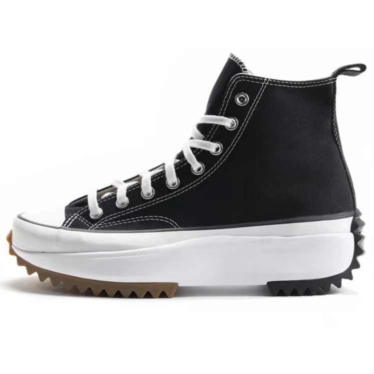 New Men'S And Women'S Shoes, Meteor Thick-Soled Shoes, Height-Increasing Platform Shoes, Low-Cut Versatile Casual White Shoes, High-Top Canvas Shoes - Image 5