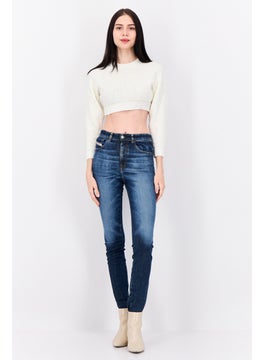 Don't Call Me Jennyfer Women Ribbed Collar Knitted Crop Sweater, White  - Image 4