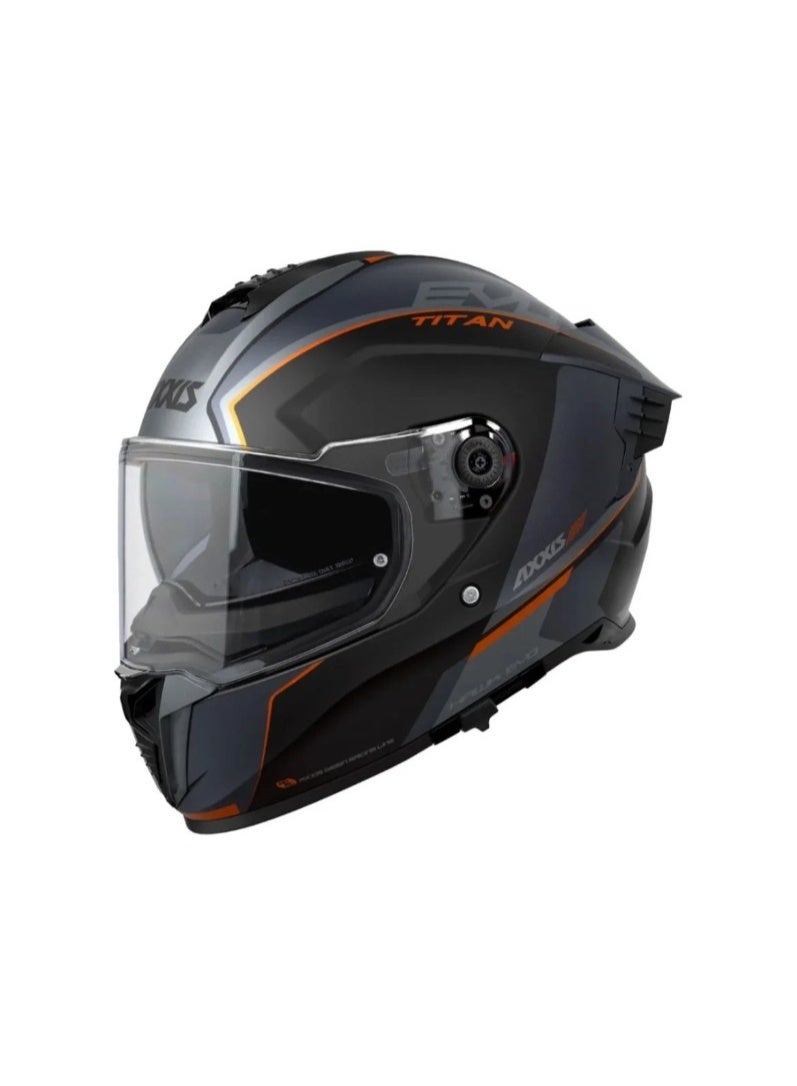 HELMET AXXIS FF122 HAWK SV EVO TITAN B4 MATT ORANGE Helmet