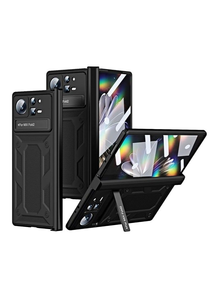 general For Xiaomi Mi Mix Fold 2 Iron Armor Hinged Phone Case, the magnetic bracket shell and membrane integrated case are compatible with Xiaomi Mi Mix Fold 2 - Image 1