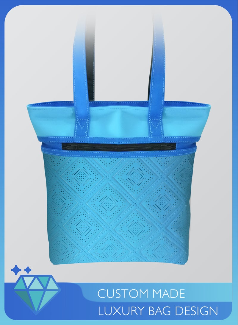 ARTTouch Luxury Women’s Blue Shoulder Tote Handbag – Stylish Large Capacity Bag with Elegant Design, Durable Material, Perfect for Daily Use, Office, Shopping & Travel - Image 1