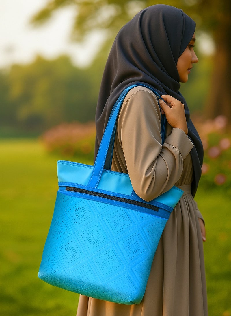 ARTTouch Luxury Women’s Blue Shoulder Tote Handbag – Stylish Large Capacity Bag with Elegant Design, Durable Material, Perfect for Daily Use, Office, Shopping & Travel - Image 5