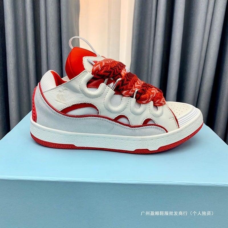 Bread Shoes Wholesale Original Label Curb Couple Dad Shoes Thick-Soled Color-Block Training Shoes Running Non-Slip Shoes - Image 4