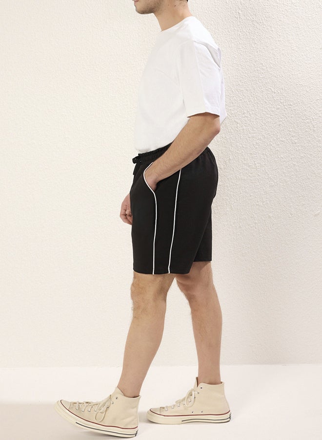 trendyol Black Regular Cut Piping Shorts & Bermuda - Image 2