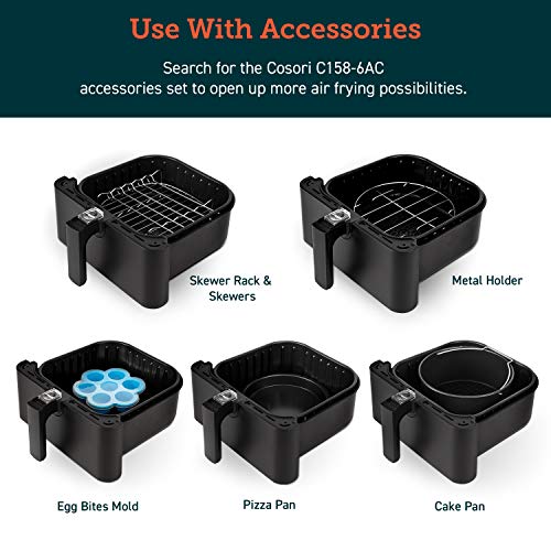 COSORI Air Fryer Accessories, Replacement 5.8QT Original Basket For COSORI CP358-AF, CS358-AF Air Fryers, Non-Stick, Dishwasher-Safe, CAF-P582B - Image 5