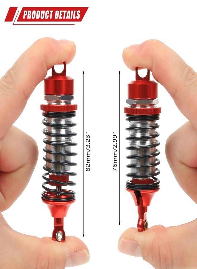 RCAWD Heavy-Duty Full Metal Front and Rear Shock Absorbers for ARRMA 1/10 GORGON 4X2(Red) - Image 2
