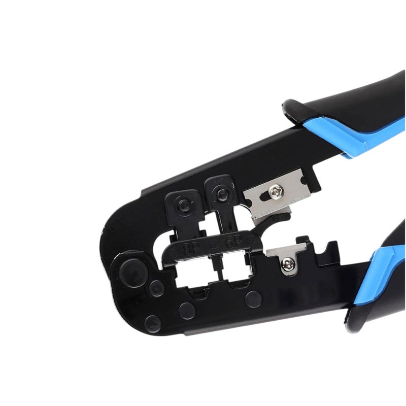 link HT‑568 RJ Tool – Compact RJ45/RJ11/RJ12 Crimp & Strip Tool, Pass‑Through Ethernet Crimper with Integrated Cutter - Image 3