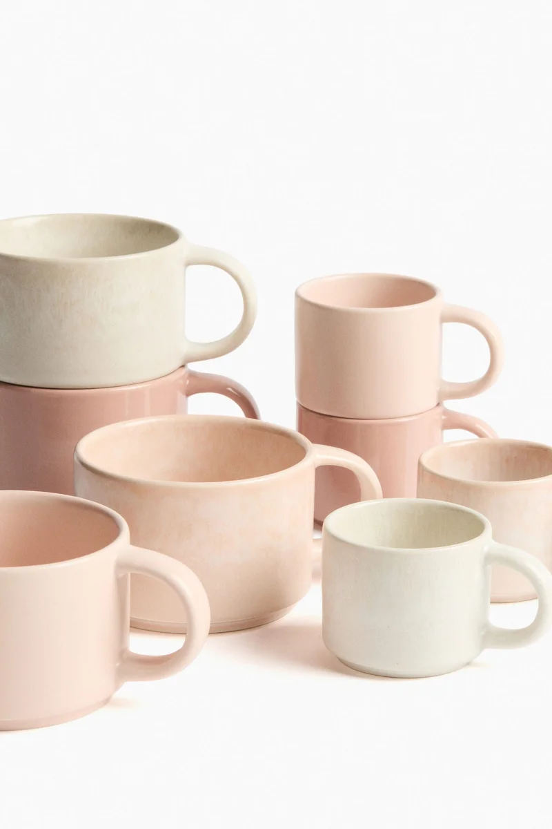 H&M 4-pack stoneware espresso mugs
