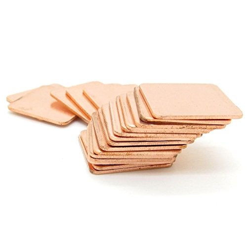 JIUWU Copper Pad Shim Thermal Kit, IC Chipset GPU CPU Thermal Heatsink Copper Pad Shim 20 x 20 x 1.2mm, Pack of 20pcs - Image 2