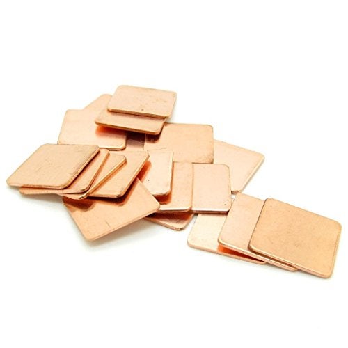 JIUWU Copper Pad Shim Thermal Kit, IC Chipset GPU CPU Thermal Heatsink Copper Pad Shim 20 x 20 x 1.2mm, Pack of 20pcs - Image 5