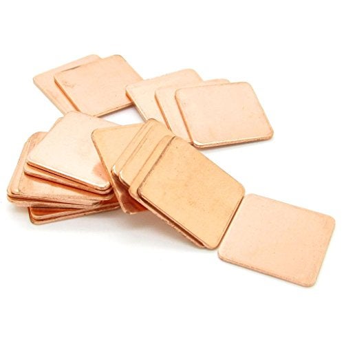 JIUWU Copper Pad Shim Thermal Kit, IC Chipset GPU CPU Thermal Heatsink Copper Pad Shim 20 x 20 x 1.2mm, Pack of 20pcs - Image 3