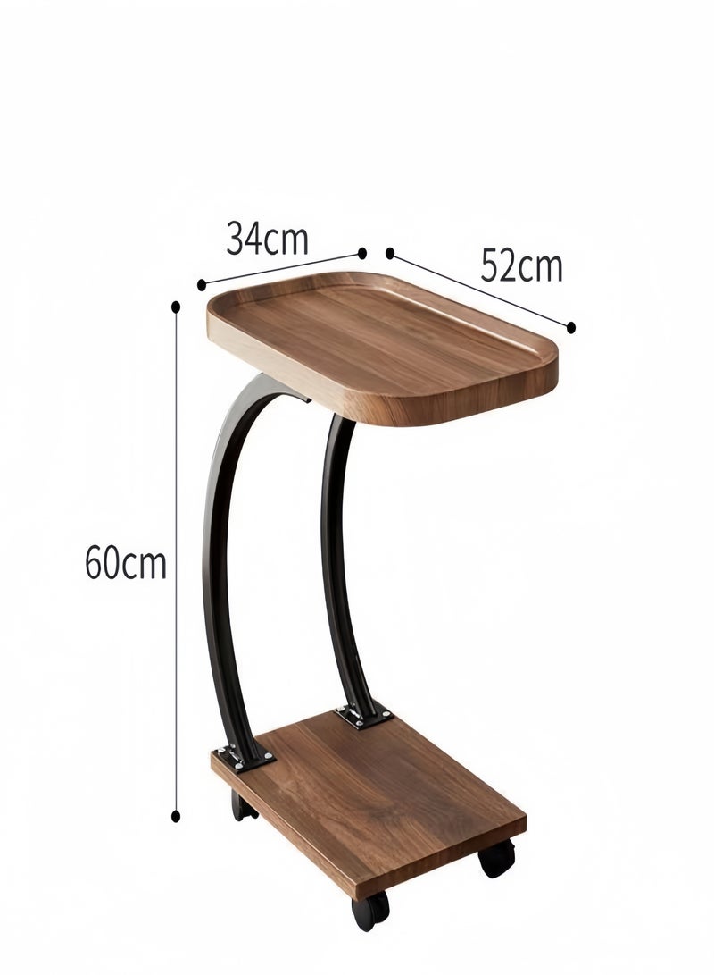 Gasin Nordic style two-layer large coffee table with wheels sofa side table living room coffee table 52*34*60CM  - Image 4